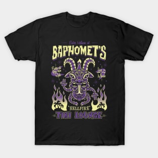 Baphomet - Hellfire Tiki Lounge - Occult - Surfing T-Shirt